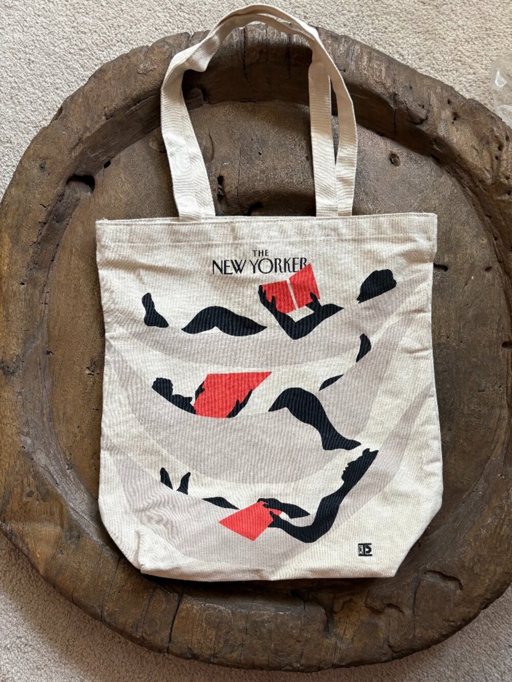 New Yorker Recline Readers limited edition cotton canvas tote bag academia